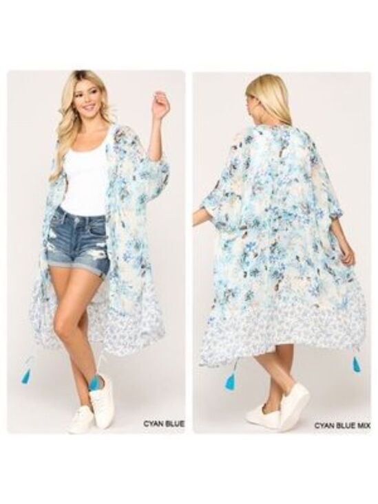 Tops - Blue Kimono NEW
